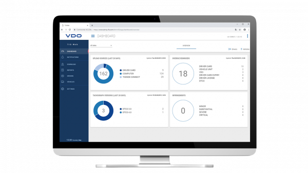 VDO Fleet (TIS-Web®) DMM 5.0 Dashboard