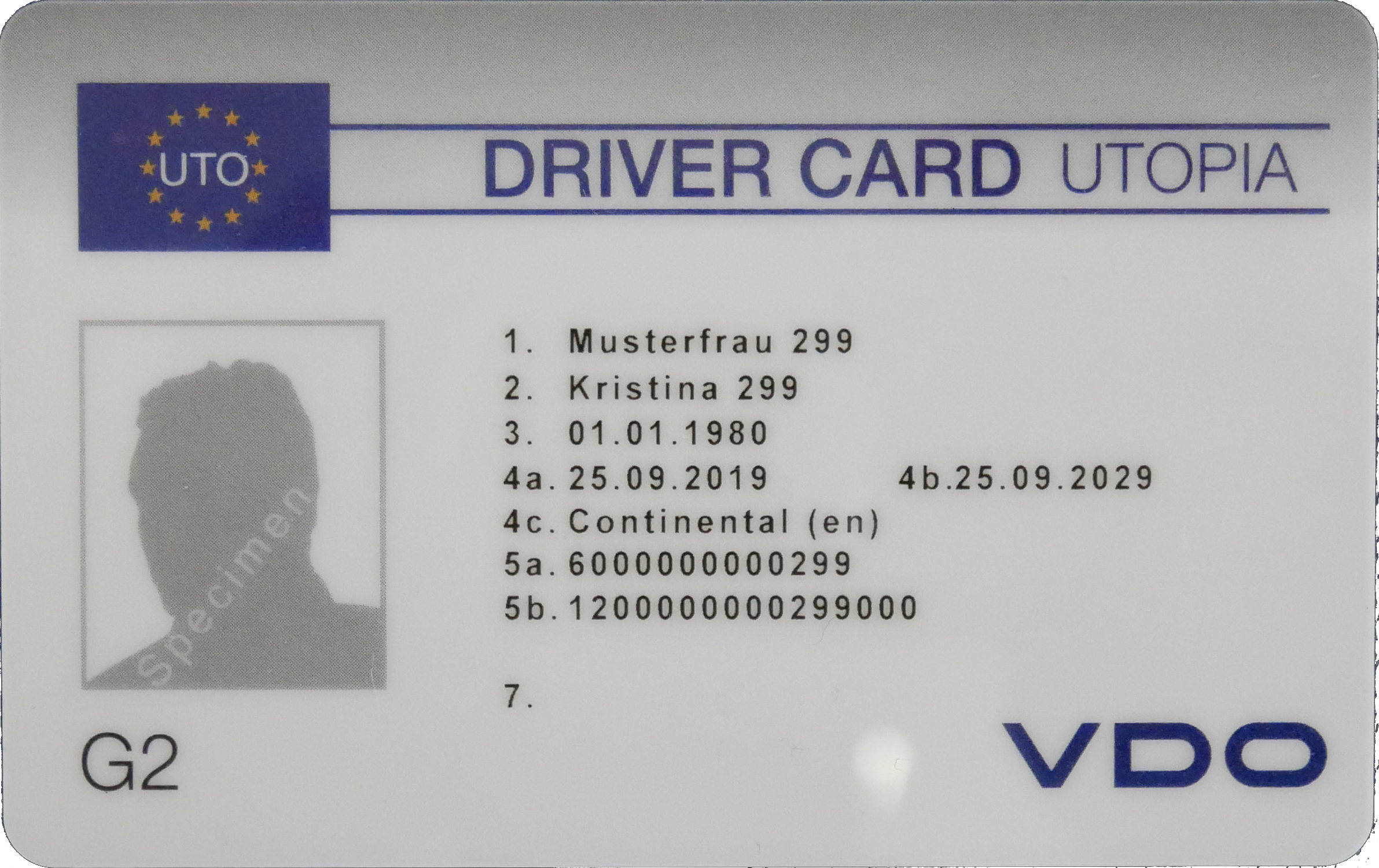 DTCO Schulungskoffer VDO Rel. 22.22 With 89 Blank Drivers License Template